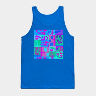 Ode To Matisse Collage - Blue Pink Green Tank Top